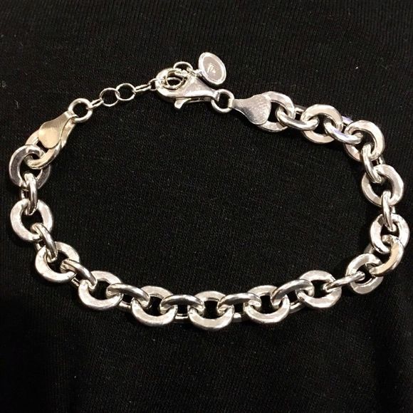 SILPADA Women’s Sterling Silver Rolo Open Interconnencted Link Bracelet - Picture 3 of 9